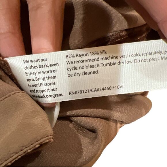 Eileen Fisher Velvet Shirt Dress Button Front Long Sleeve Band Collar Sz XS - Picture 6 of 7